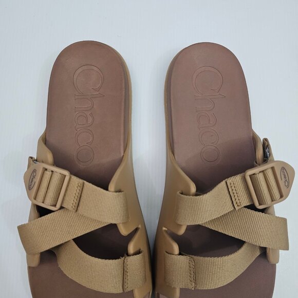 Chaco Chillos Slide Sandal Womens 12 Doe Tan Brown Adjustable Comfort Casual NEW - Picture 5 of 13